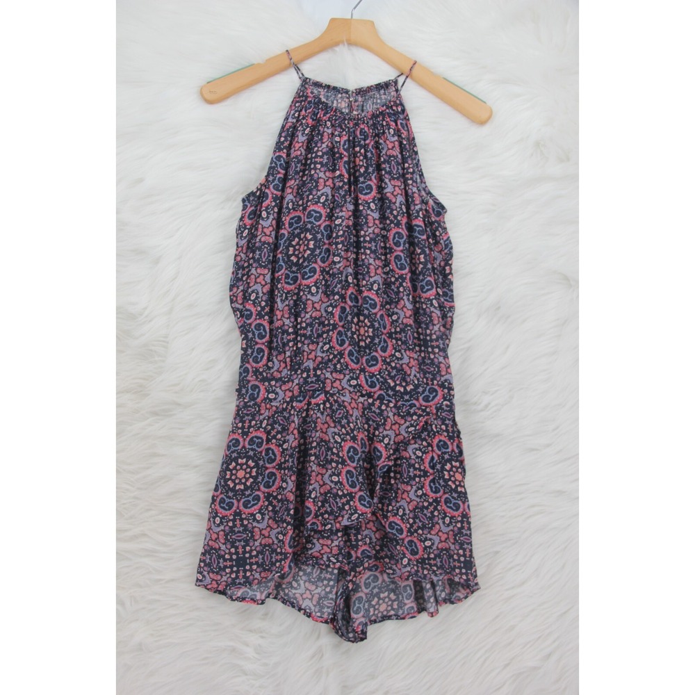 Ella Moss Womens Romper Shorts One Piece Flower Paisley Lightweight Size XS #140